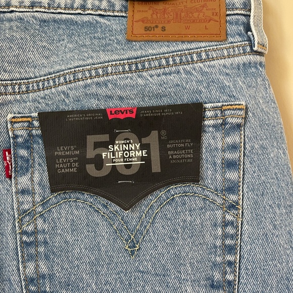 Levi's 501 skinny jeans in light blue - Picture 4 of 6